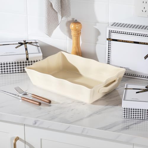 Sweejar Casserole Dishes for Oven (Beige / Baking dish(Set of 1))