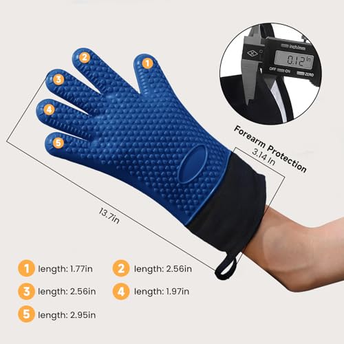 BBQ Gloves Heat Resistant Oven Mitts (2 Count)