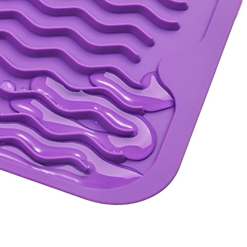 Silicone Dish Drying Mat for Multiple Usage (Purple / 12"L x 6"W)