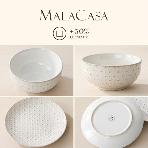 24 Piece Farmhouse Dinnerware Set for 8 (White / Service for 8 (24 Pcs))
