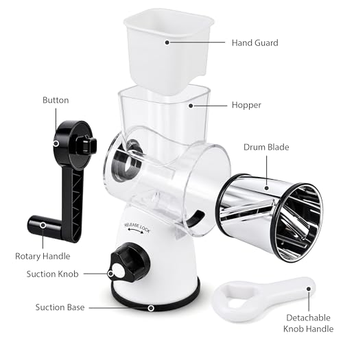 Rotary Cheese Grater (Bright White)