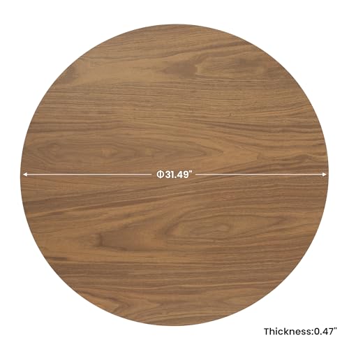 31.5" Sintered Stone Lazy Susan for Table Top (Walnut / 80CM)