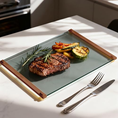 Glass Cutting Boards for Kitchen (Coffee-colored)