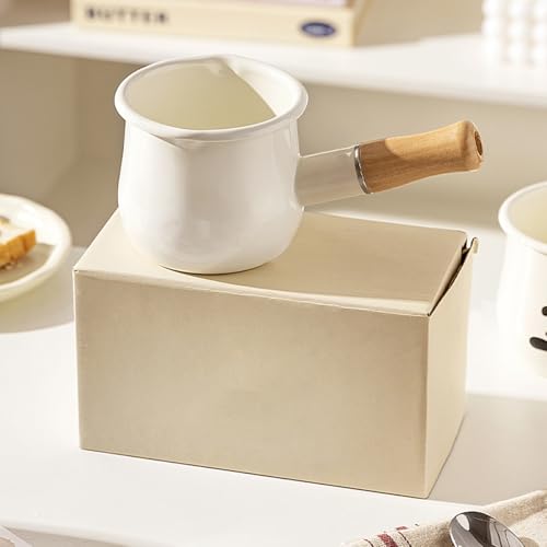 Enamel Milk Pot (White)