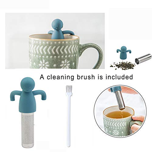 Stainless Steel Tea Infuser for Loose Leaf Tea (Blue)