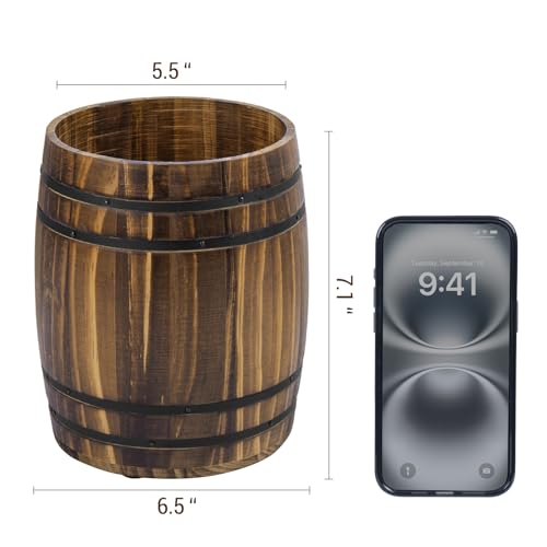 Wine Barrel Design Kitchen Utensil Crock