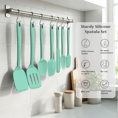 Silicone Spatula Set of 7 (PureAquagreen)