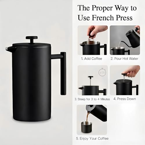 34oz Black Coffee Maker (Black)