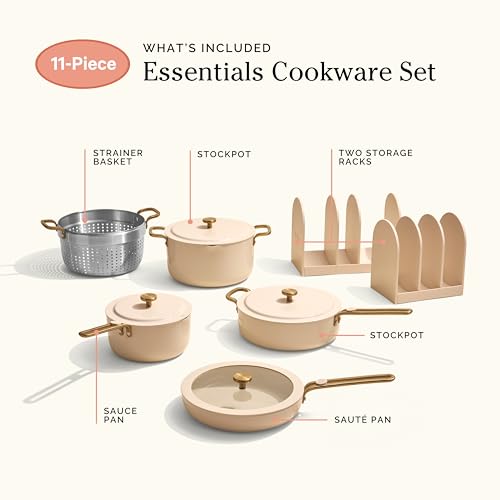 Essentials Cookware Set (Cream / 11 piece)