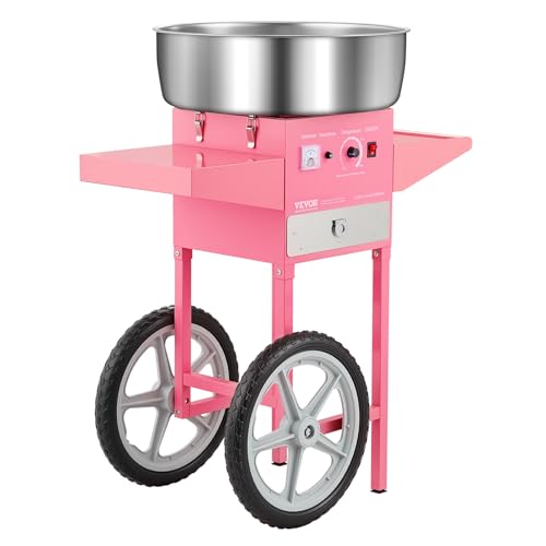 Electric Cotton Candy Machine with Cart (Pink / With Cart)