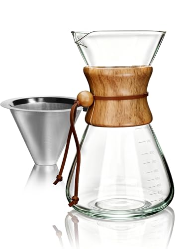 Pour Over Coffee Maker Set (Slim Shape / 34 Ounces)