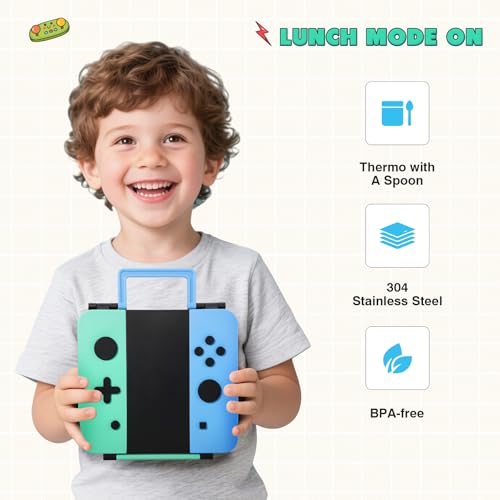 Game Bento Box for Kids (Blue-Green)