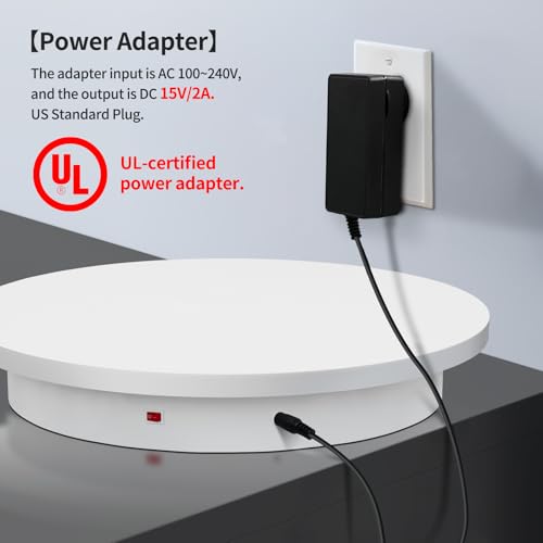 23.6In Remote Large Motorized electric turntable Rotating platform Photography Turntable Motorized lazy susan Base giratoria para for Photography