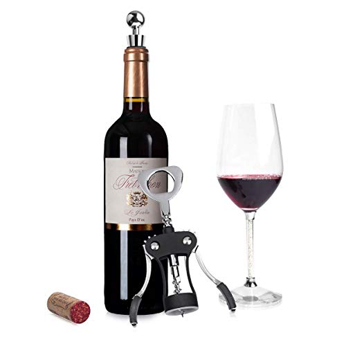 Wine Opener Multifunctional Wing Corkscrew Wine Bottle Opener for all Cork Stoppered and Beer Cap Bottles