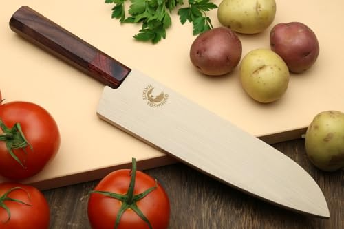 VG10 46 Layers Hammered Damascus Santoku Japanese Multipurpose Chef Knife (7" / Silver)