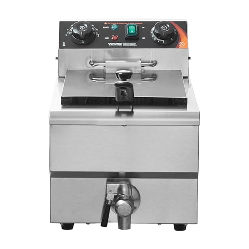 Commercial Deep Fryer (Upgraded with Timer & Oil Filtration / Single Fryer)