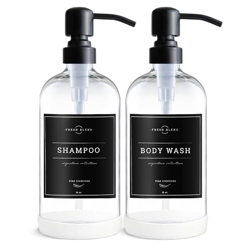 Clear Glass Soap Dispenser (Clear Bottle / Matte Black Pump)