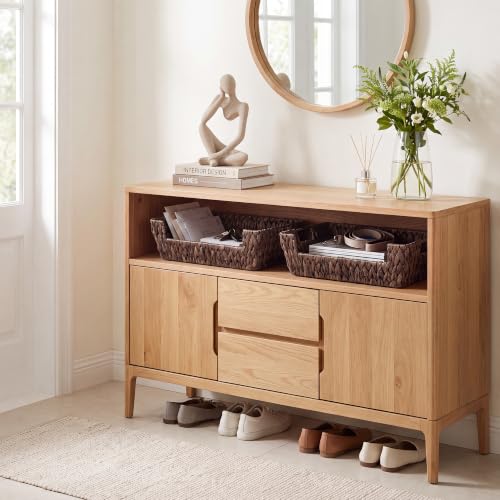 Pantry Baskets for Organizing (Brown(Water Hyacinth) / 16 ½"L x 12 ½"W x 5"H)