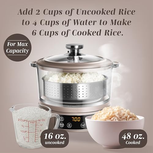 Glass Mini Low Carb Rice Cooker