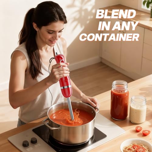 Immersion Blender Corded 400W (Christmas Red / single)