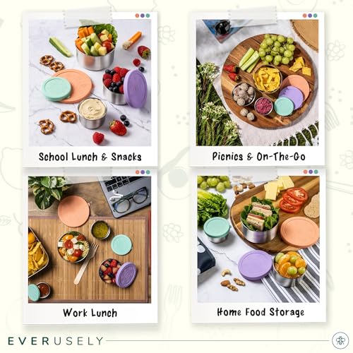 Stainless Steel Snack Containers (Bright)