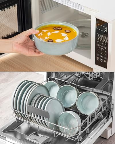 ANYA 24 Pieces Plates and Bowls Set (Mint Green / 24 Pcs (Service for 8))