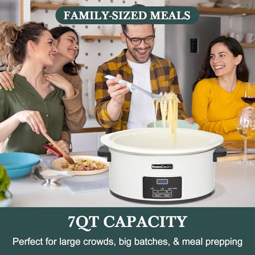 7 Quart Programmable Slow Cooker with Timer Keep Warm
