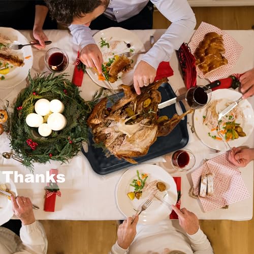 20x13 inch Extra Large Serving Tray with Handles (2 Count)