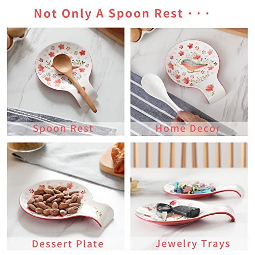 Hand Painted Spoon Rest (Red)