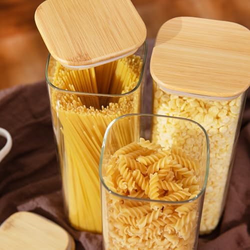 71oz 2.2Qt Square Glass Storage Containers with Lids 3 (71oz*3)