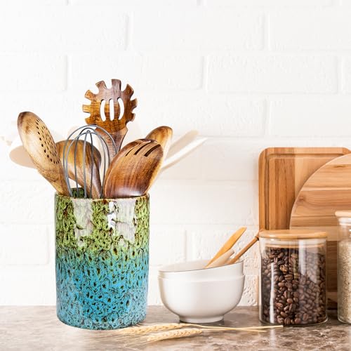 Utensil Holder (Green & Blue)