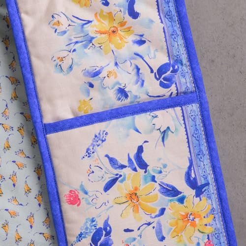 Double Oven Mitts 100% Cotton Double Oven Glove (007 - Girassol / 7" x 35" (Double Oven Mitt))