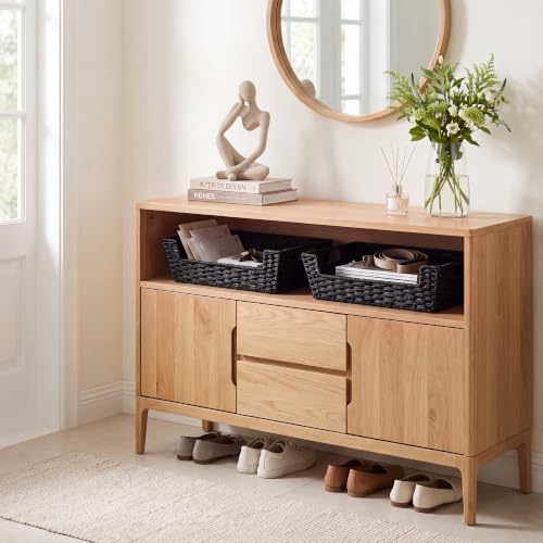 Pantry Baskets for Organizing (Black / 16 ½"L x 12 ½"W x 5"H)