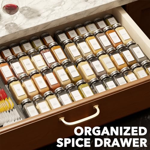 Bamboo Black Spice Drawer Organizer