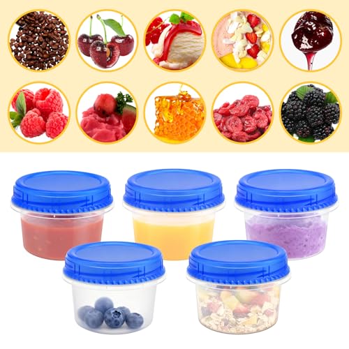 12 Pack Freezer Containers with Screw On Lids 6 Oz (6oz-12pack)