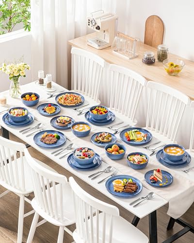 ANYA 18 Pieces Plates and Bowls Set (Blue / 18 Pcs (Service for 6))