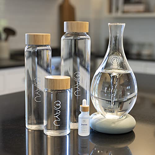 Pure Glass Reusable Water Bottle with Bamboo Lid (51 fl oz)