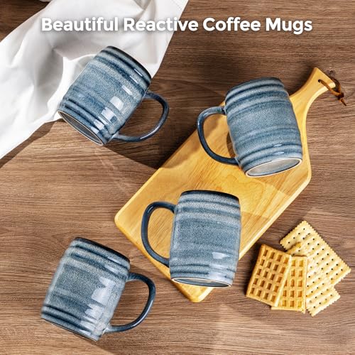 20oz Large Coffee Mugs Set of 4 (Blue Horizon / Set of 4(20oz))