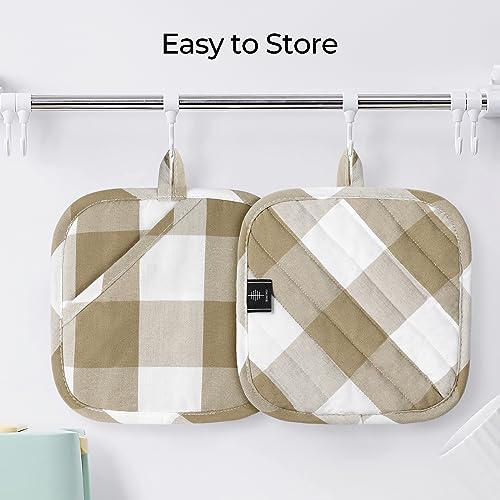 Cotton Pot Holders for Kitchen Heat Resistant Potholder (2 Count)