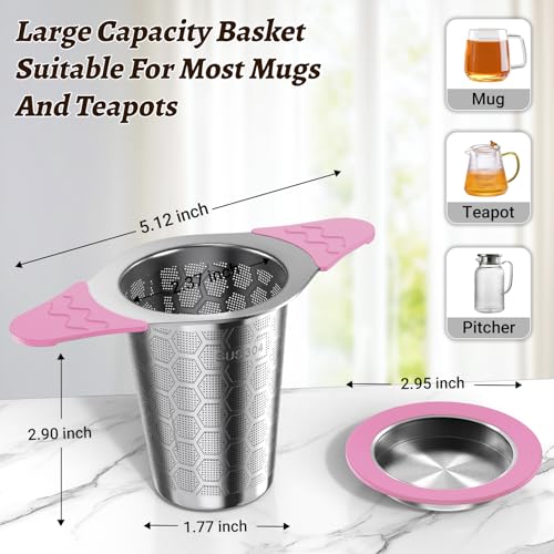 Tea Infuser for Loose Leaf Tea (1 Pack - Sakura Pink)