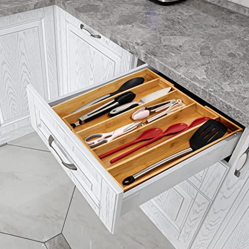 Kitchen Drawer Organizer (Natural / 5 Slot)