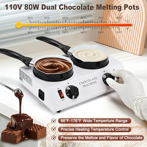 2026 Upgrade Chocolate Melting Pot (Double Pots)