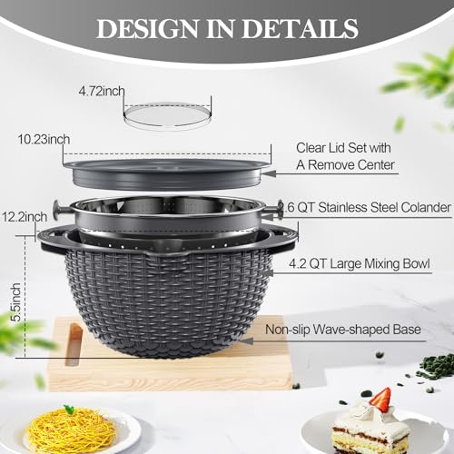 4 1 Colander with Lid Set