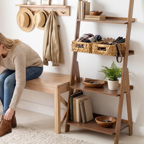 Small Wicker Baskets for Shelves (Natural (Water Hyacinth) / 2x 11¼"L x 7½"W x 3½"H)