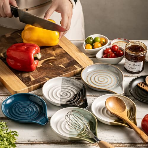 Spoon Rest Large Ceramic Spoon Holder for Stove Top