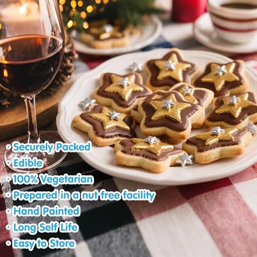Edible Star Sprinkles (Silver Star)