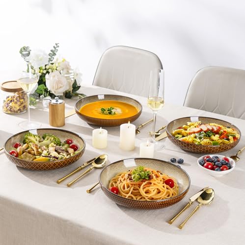 9.5'' Large Pasta Bowls (42oz / Caramel)