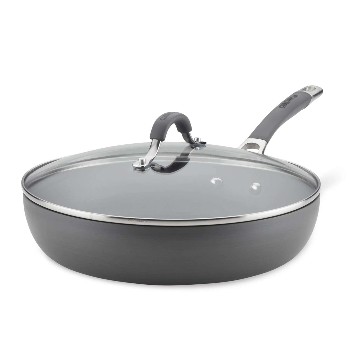 Radiance Hard Anodized Nonstick Deep Frying Pan with Lid