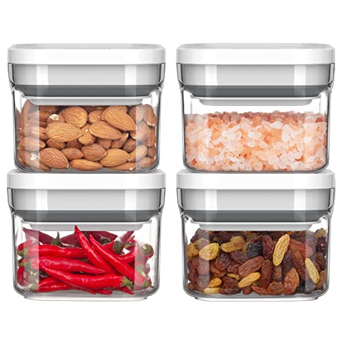 4 Pack Airtight Food Storage Container Set (White)