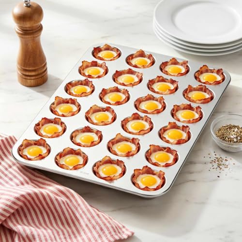 18 10 Stainless Steel Mini Muffin Pan 24 Cups (24 Cup)